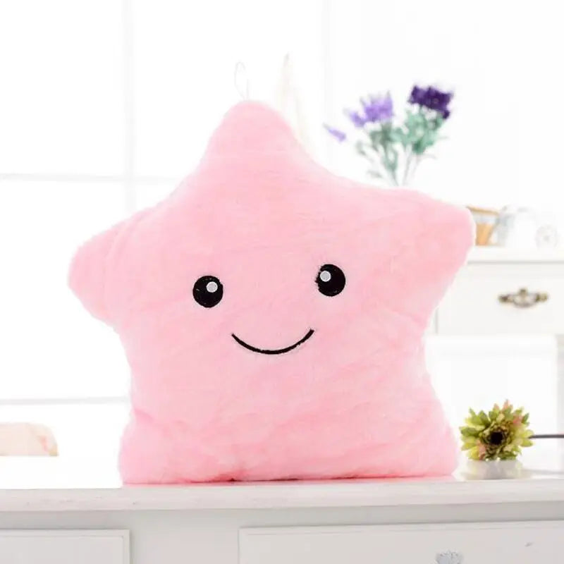 15 inches Five Star Stuffed Plush Toy with Colorful LED Flash Light
