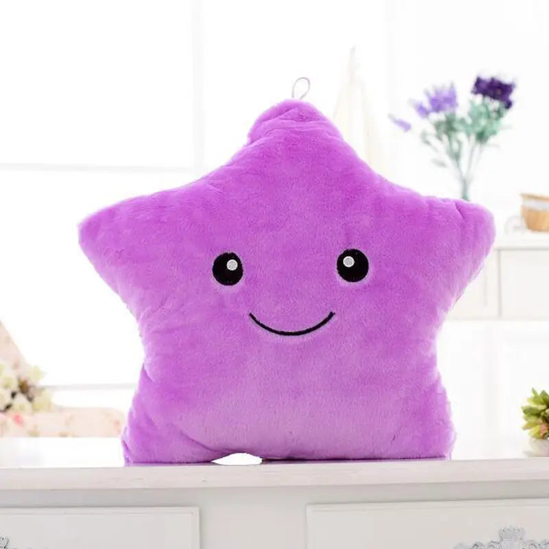 15 inches Five Star Stuffed Plush Toy with Colorful LED Flash Light