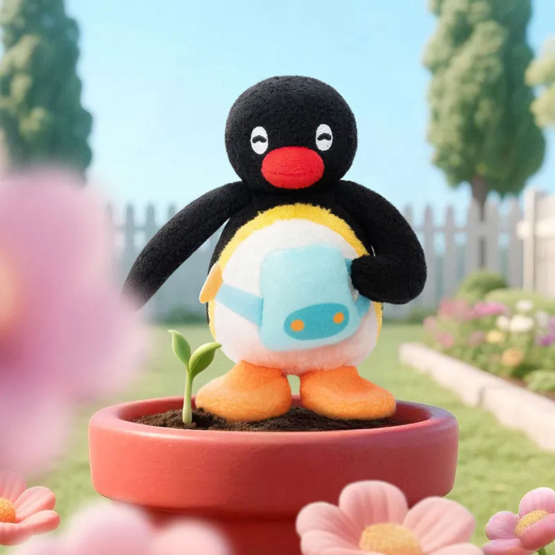 Officially Licensed Pingu 'Floral Whispers' Series Plush Keychains