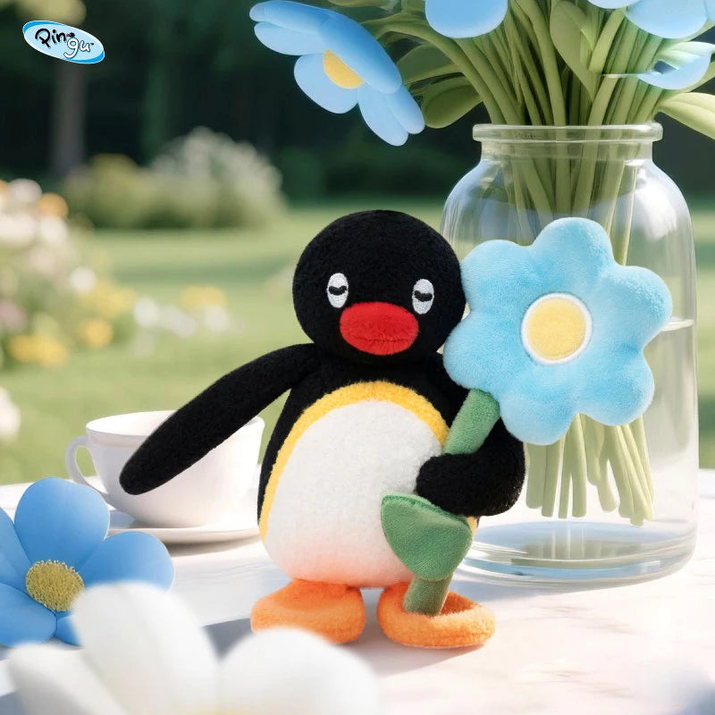 Officially Licensed Pingu 'Floral Whispers' Series Plush Keychains