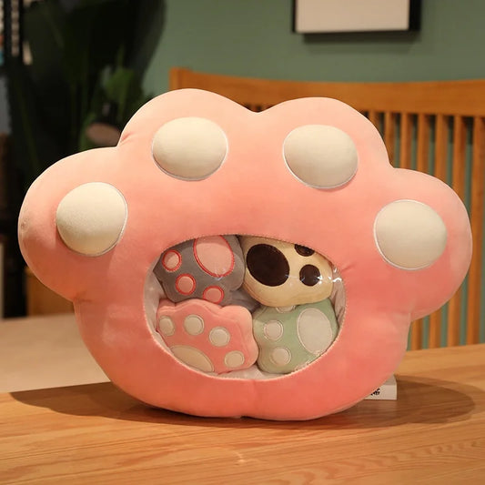 Cute Lovely Big Small Cat Paw Pocket Pillow