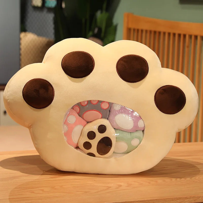 Cute Lovely Big Small Cat Paw Pocket Pillow