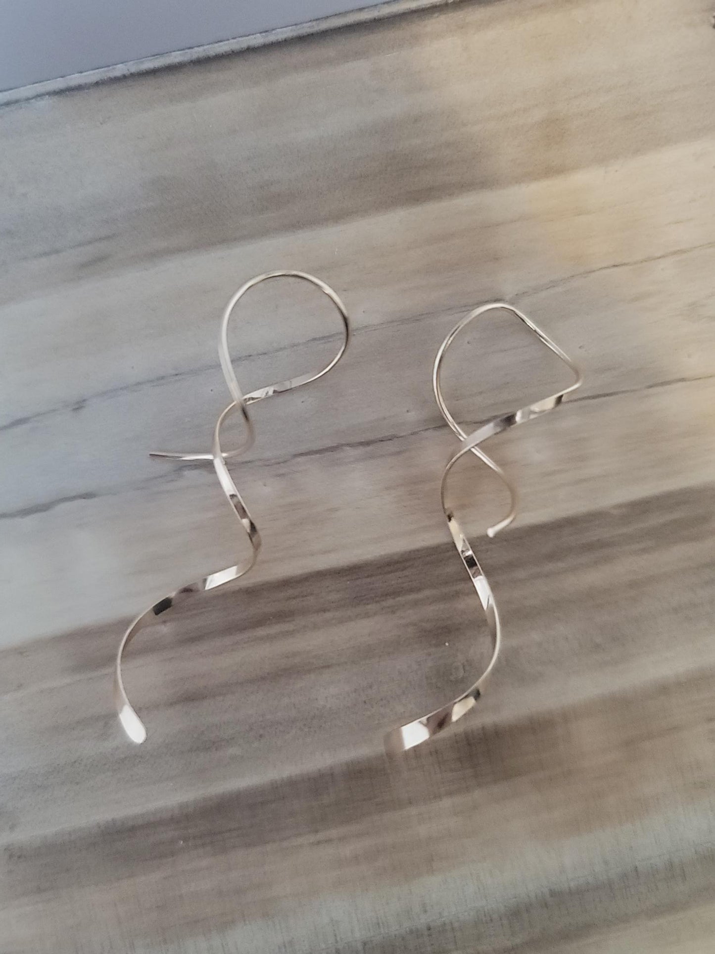 Gold Threader Earrings, 14K Gold Plated Spiral Earrings